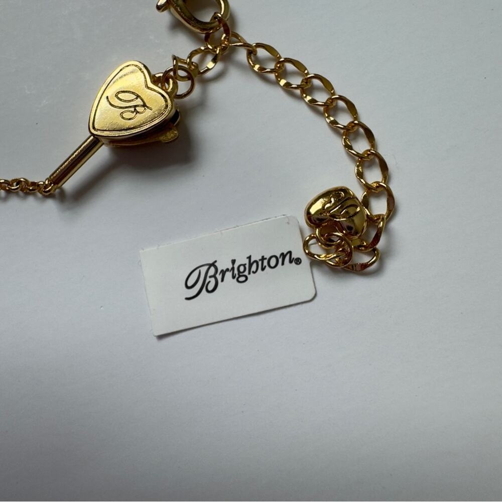 Brighton Elegant Gold & Silver Heart Pendant 2024 Necklace Chain w/ Rainbow Bag - Picture 7 of 10